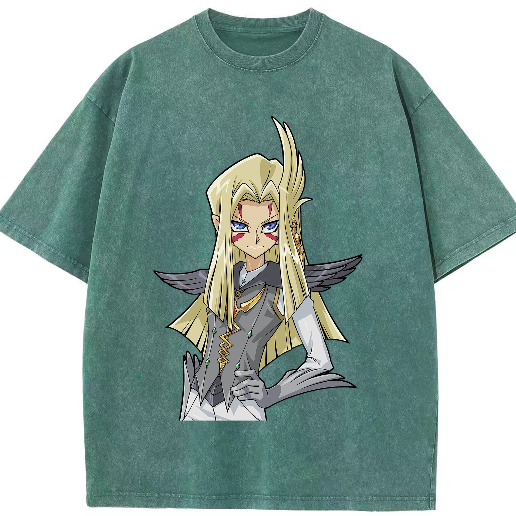 （画像用） 遊☆戯☆王 Yu-Gi-Oh! 綿100% ヴィンテージ風 半袖Tシャツ（フロントプリント）